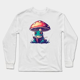 Funny reading frog Long Sleeve T-Shirt